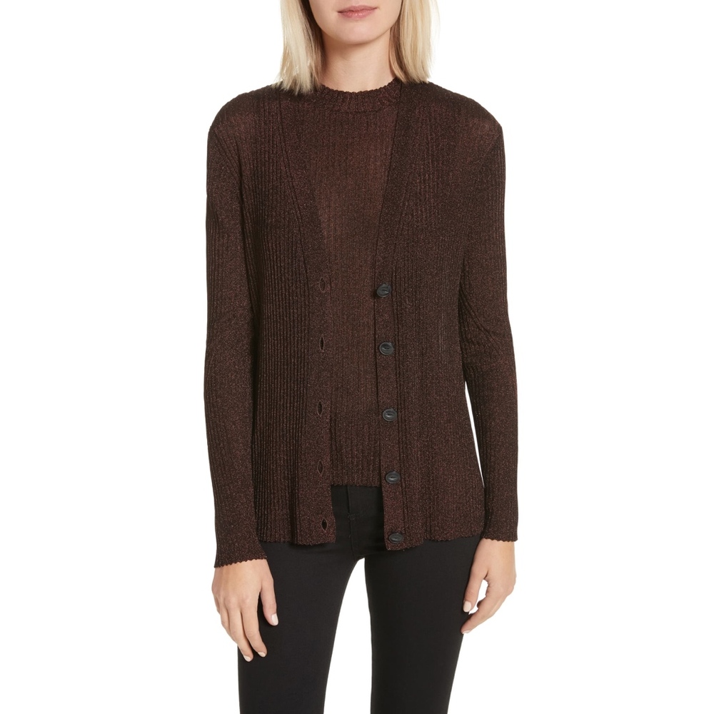 HP🎶 rag & bone┆copper metallic cardigan